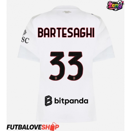 Dres AC Milan Davide Bartesaghi #33 Preč pre Ženy 2026-27 Krátky Rukáv